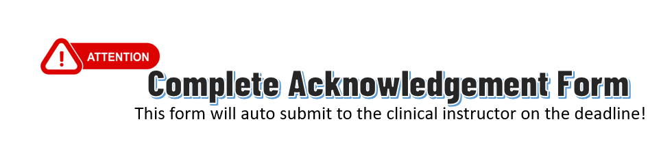 Acknowledgement form