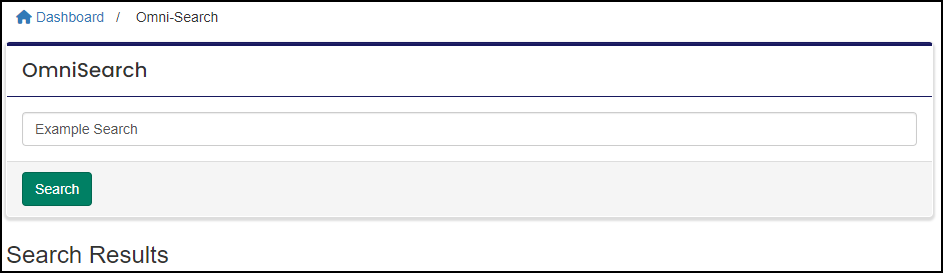 Omni search field example.